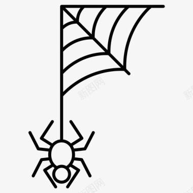 日月系列蜘蛛万圣节恐怖图标图标