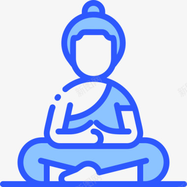 大师瑜伽17蓝色图标图标