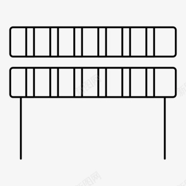 工地安全围栏屏障围栏防护图标图标