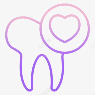 刷牙齿牙齿牙齿38轮廓梯度图标图标