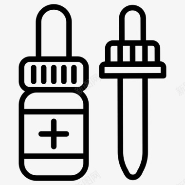 选择颜色药物滴管向量化学滴管颜色选择器图标图标