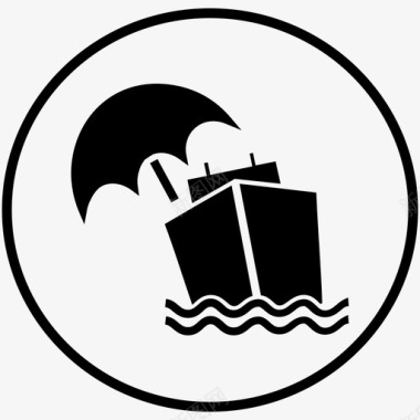 物流海上保险货船物流图标图标