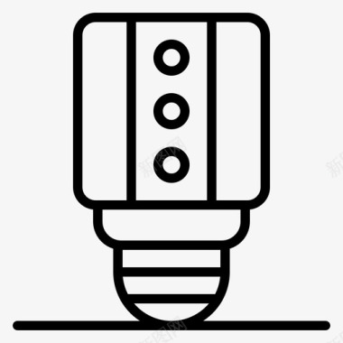 led的路灯灯led科学图标图标