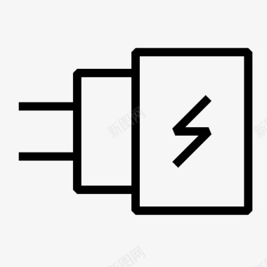 监控设备电源充电器电池充电图标图标