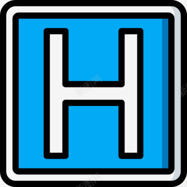 医院英国路标5线形颜色图标图标