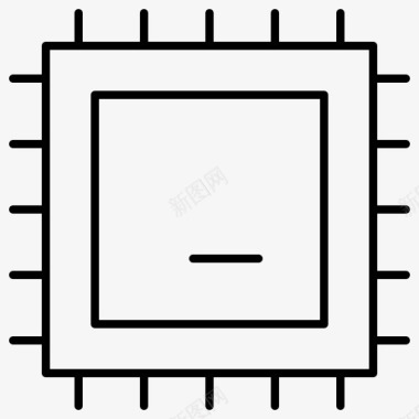 Intel芯片微芯片处理器处理器芯片图标图标