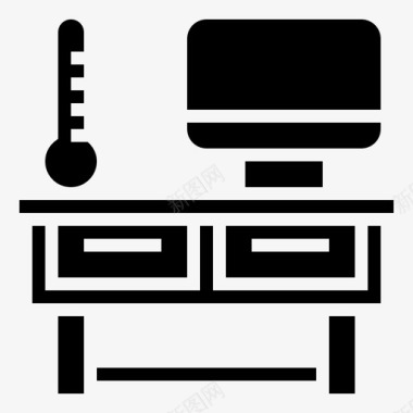 办公桌职位牌办公桌冷藏电脑图标图标