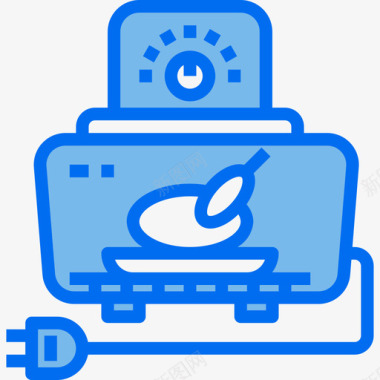家用电表烤箱家用电器5蓝色图标图标