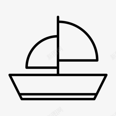 帆船游轮船图标图标