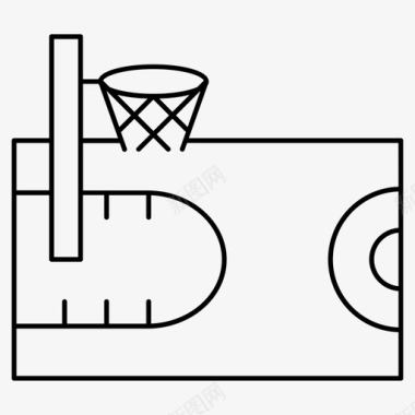 体育元素篮球篮球场游戏图标图标