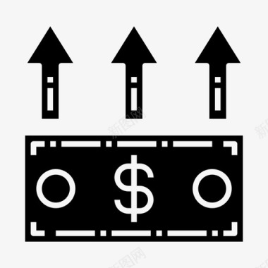 商业融资利润发展进化图标图标