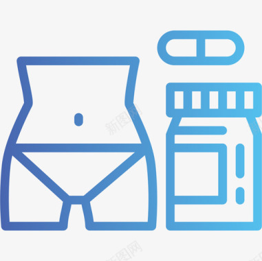 苗条药物3梯度图标图标