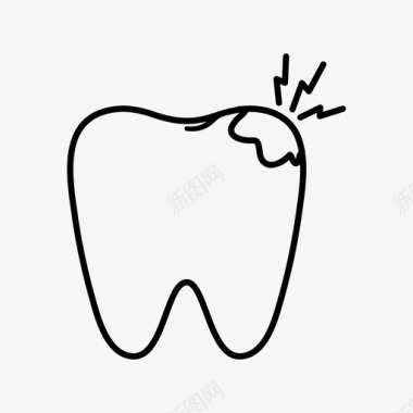 露着牙齿龋齿牙科护理牙科图标图标