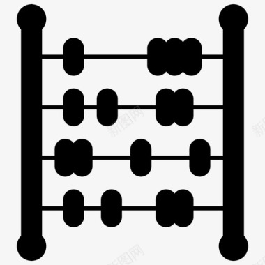 数学教育算盘计算计算器图标图标