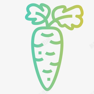 胡萝卜素食18梯度图标图标