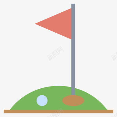 陨洞高尔夫洞高尔夫44平坦图标图标
