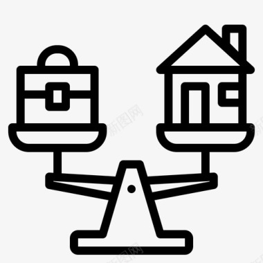 平衡家房子图标图标