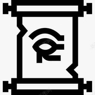 埃及纸莎草纸53直纹图标图标