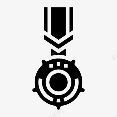 奖章勇敢军人图标图标
