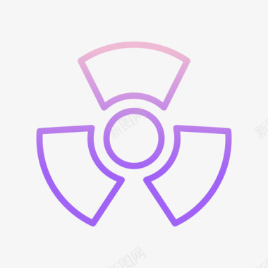 核能能量51轮廓梯度图标图标