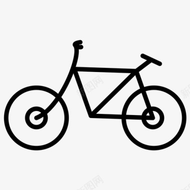 自行车运输车辆和运输加粗线集139图标图标