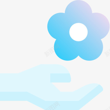 花朵spa34蓝色图标图标