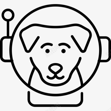 苏联太空狗动物宇航员图标图标