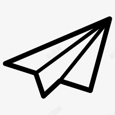 纸飞机通讯折叠图标图标