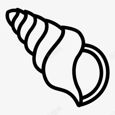 蜗牛海滩海螺图标图标