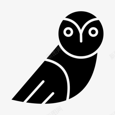 猫头鹰动物王国鸟类图标图标