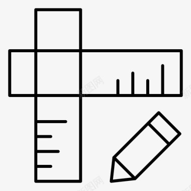 几何背景名片教育几何尺子图标图标