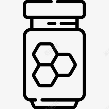 蜂蜜蜂蜜糖果和糖果12直系图标图标