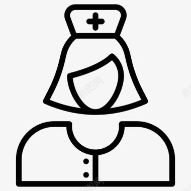 医院护士站医院护士头像女护士医疗助理图标图标