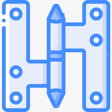 铰链五金件4蓝色图标图标