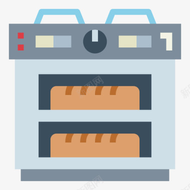 烹饪素材烤箱烹饪87扁平图标图标