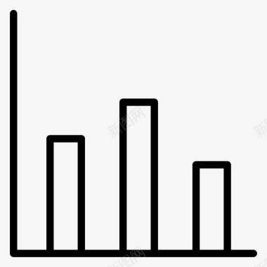 中等财务条形图图表图标图标