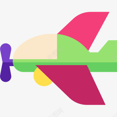 飞机儿童玩具6扁平图标图标