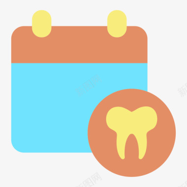 就医预约预约牙科41扁平图标图标