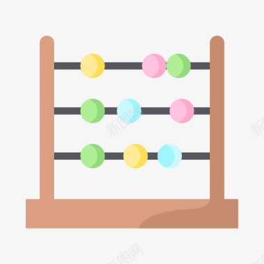 算盘矢量图算盘婴儿淋浴29扁平图标图标