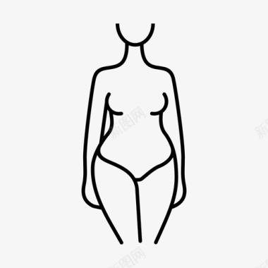 女性服装女性体型女性气质梨型图标图标