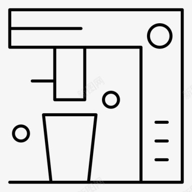 素描咖啡机咖啡咖啡机饮料图标图标