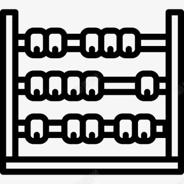 少女玩具算盘玩具童年3线性图标图标