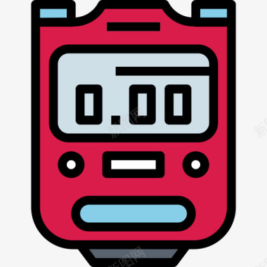 健身图标秒表健身健身房3线性颜色图标图标