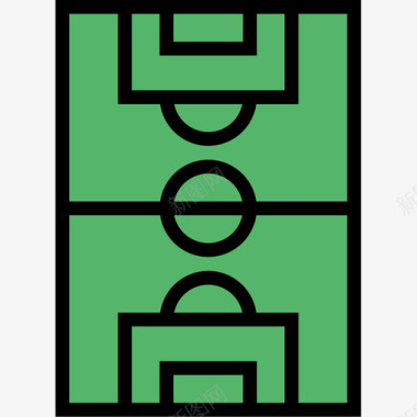 2018足球足球场足球32线性颜色图标图标