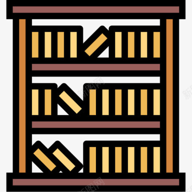 103彩色书架家具图标图标