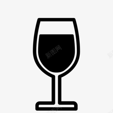 红酒饮料玻璃杯图标图标