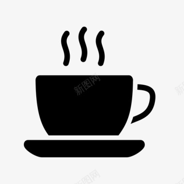 热咖啡杯咖啡意式浓缩咖啡图标图标