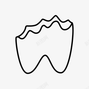 露着牙齿断牙牙齿护理牙科图标图标