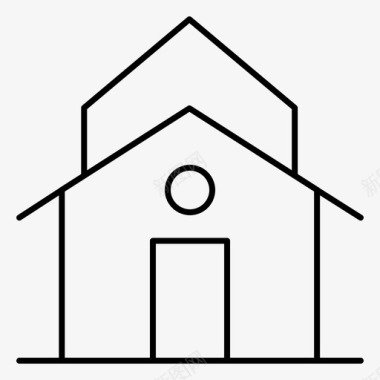 建筑物教堂房屋图标图标