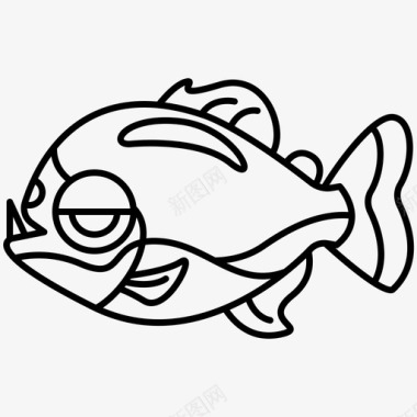 食人鱼食肉动物鱼图标图标
